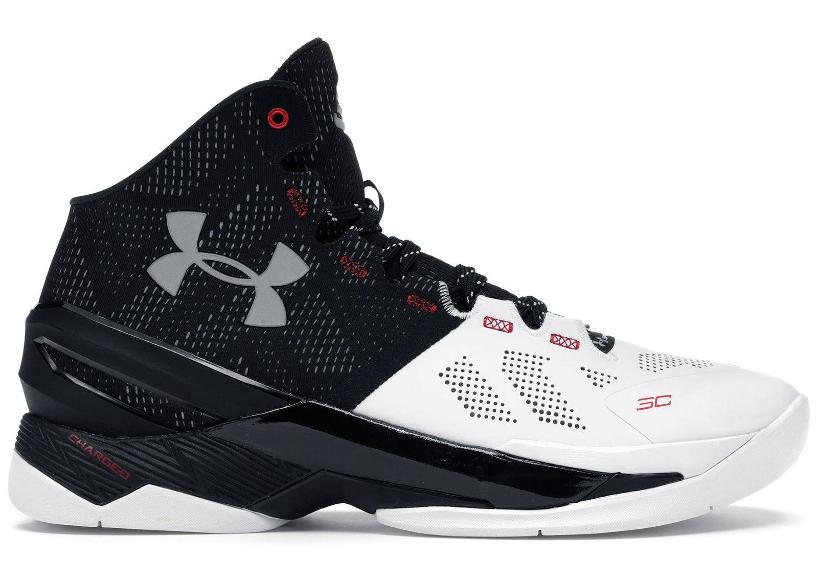 Under Armour Curry 2 Two suit and tie playoff black white one low 1